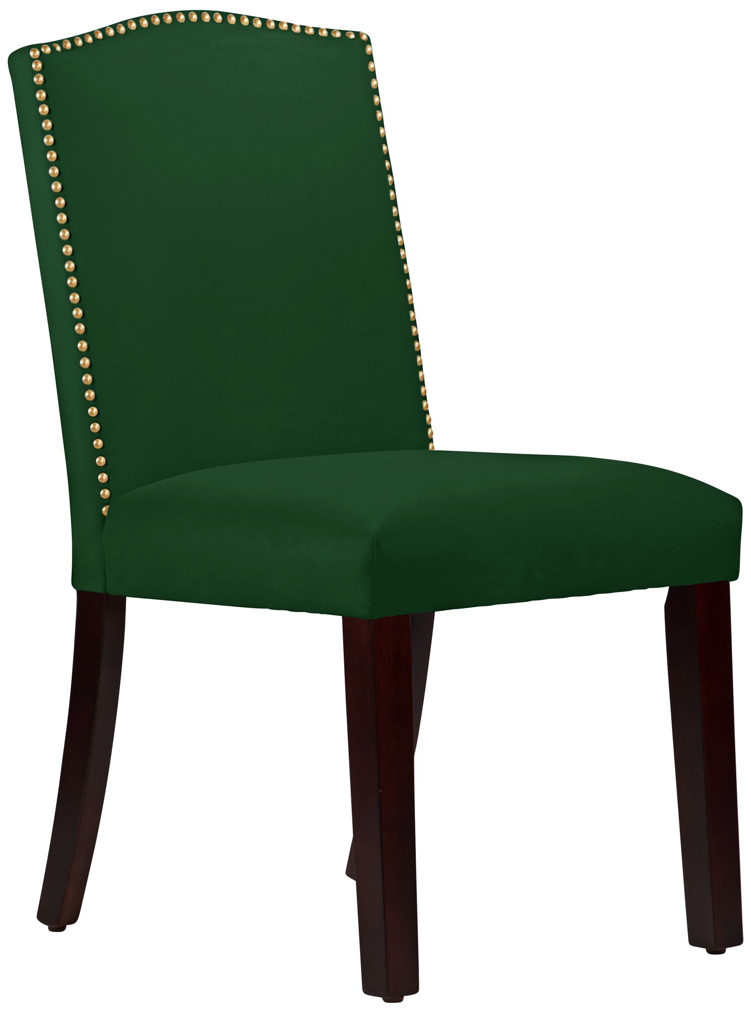 Calistoga Fauxmo Emerald Fabric Arched Dining Chair 12T28 Lamps Plus