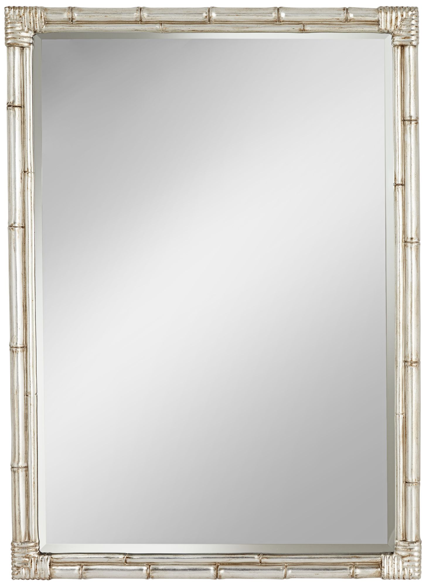 Takeo Silver 31" x 43" Rectangular Bamboo Wall Mirror 15D30 Lamps Plus