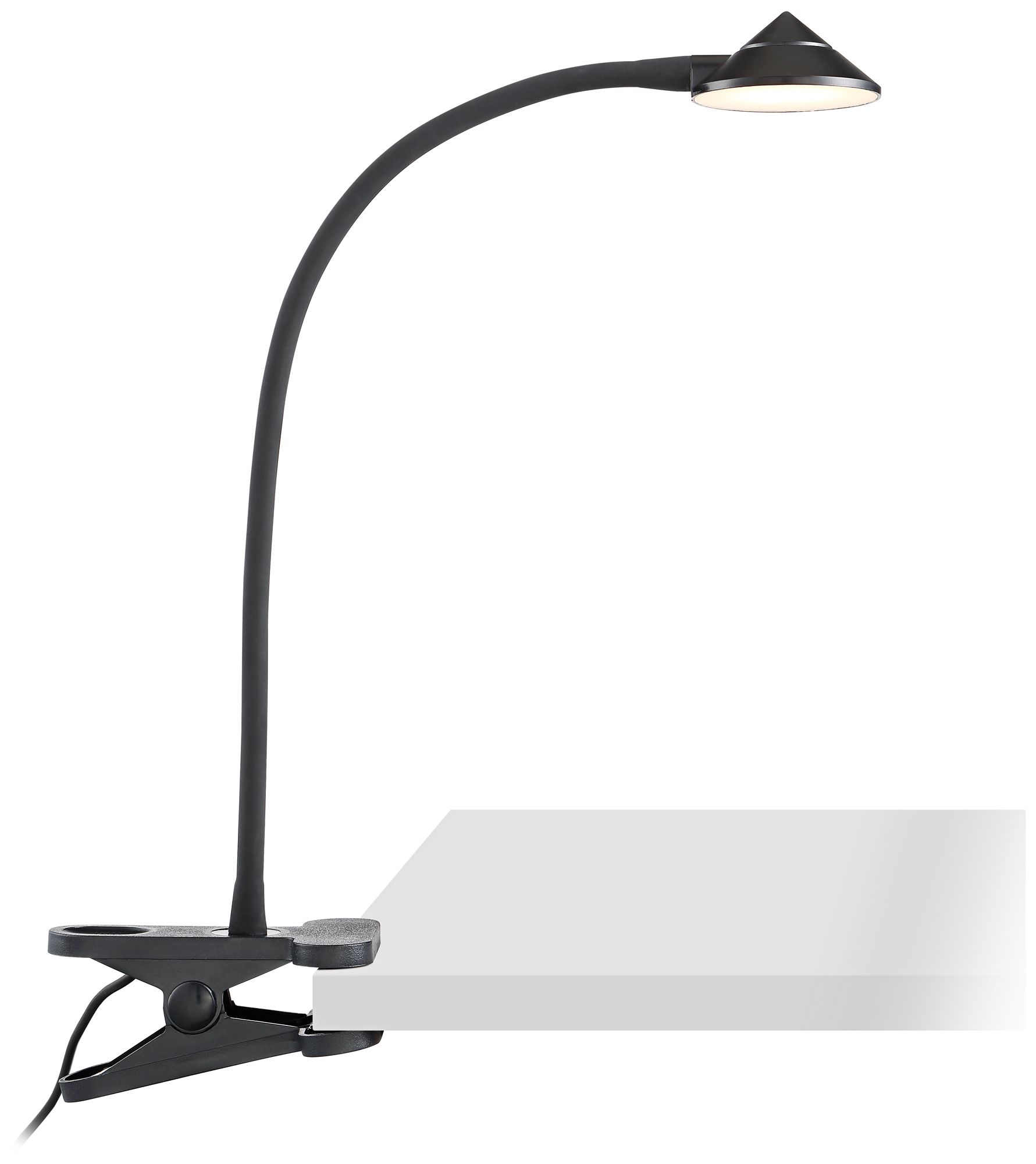 Black LED Clip Book Light AC or USB Powered 15F66 Lamps Plus