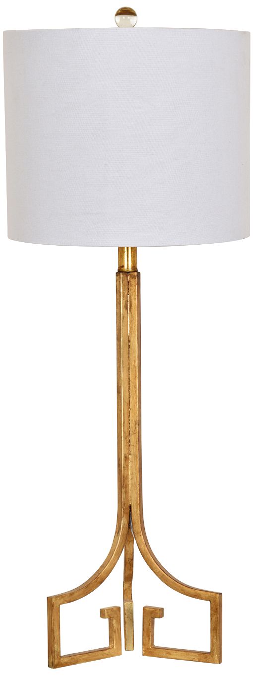 Crestview Collection Lux Gold Leaf Metal Tripod Table Lamp 15P08 Lamps Plus