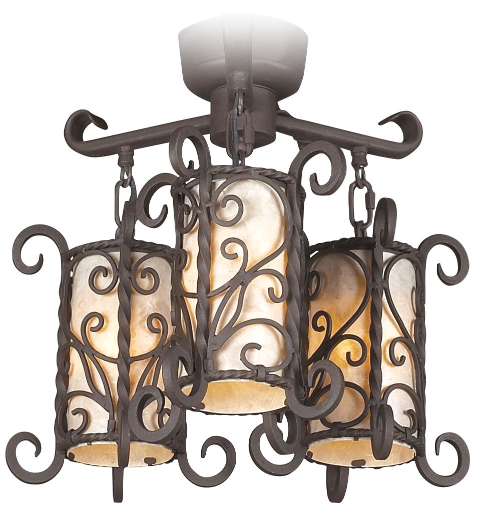Iron Scroll Mica Glass Ceiling Fan Light Kit 16395 Lamps Plus