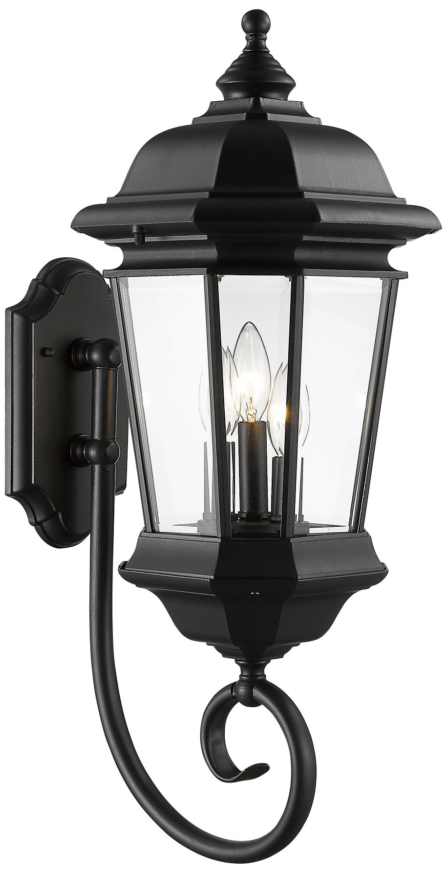 Melbourne 25 1/2" High Black Lantern Outdoor Wall Light