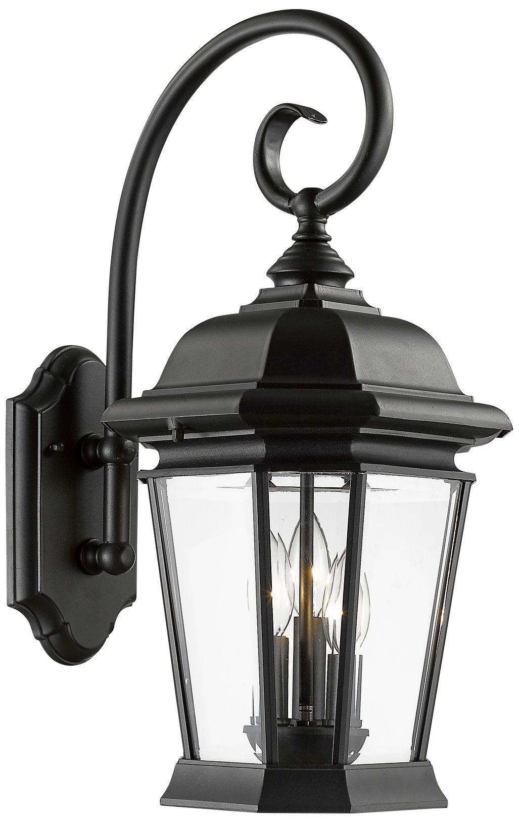 Melbourne 21 1/2" High Black Lantern Outdoor Wall Light