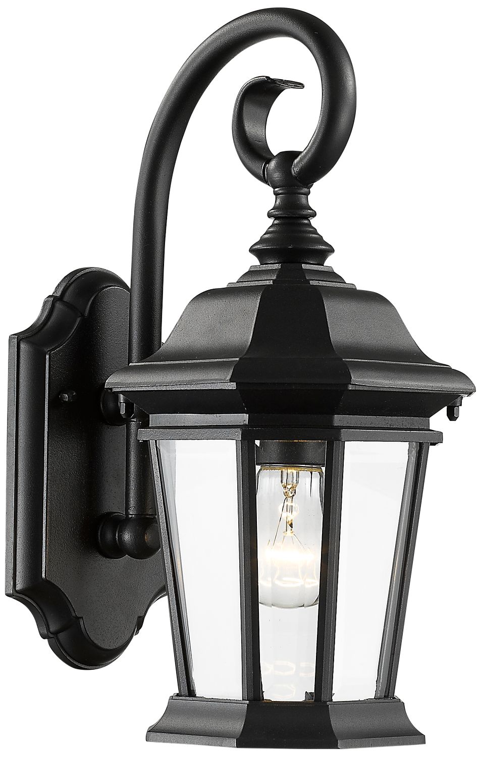Melbourne 15 3/4" High Black Lantern Outdoor Wall Light 183J0
