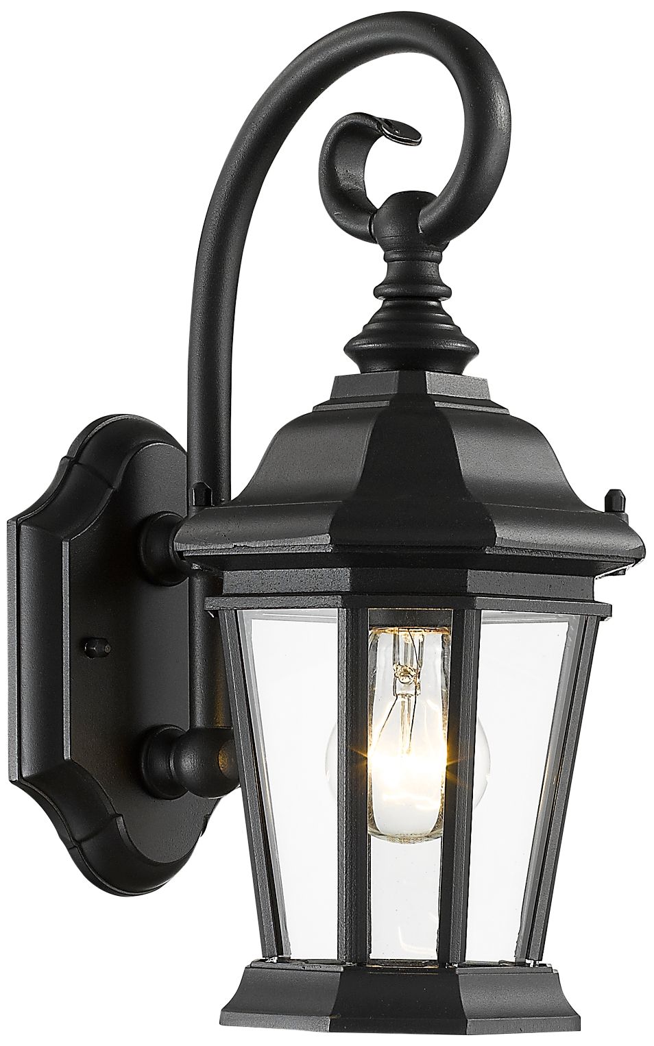 Melbourne 14" High Black Lantern Outdoor Wall Light