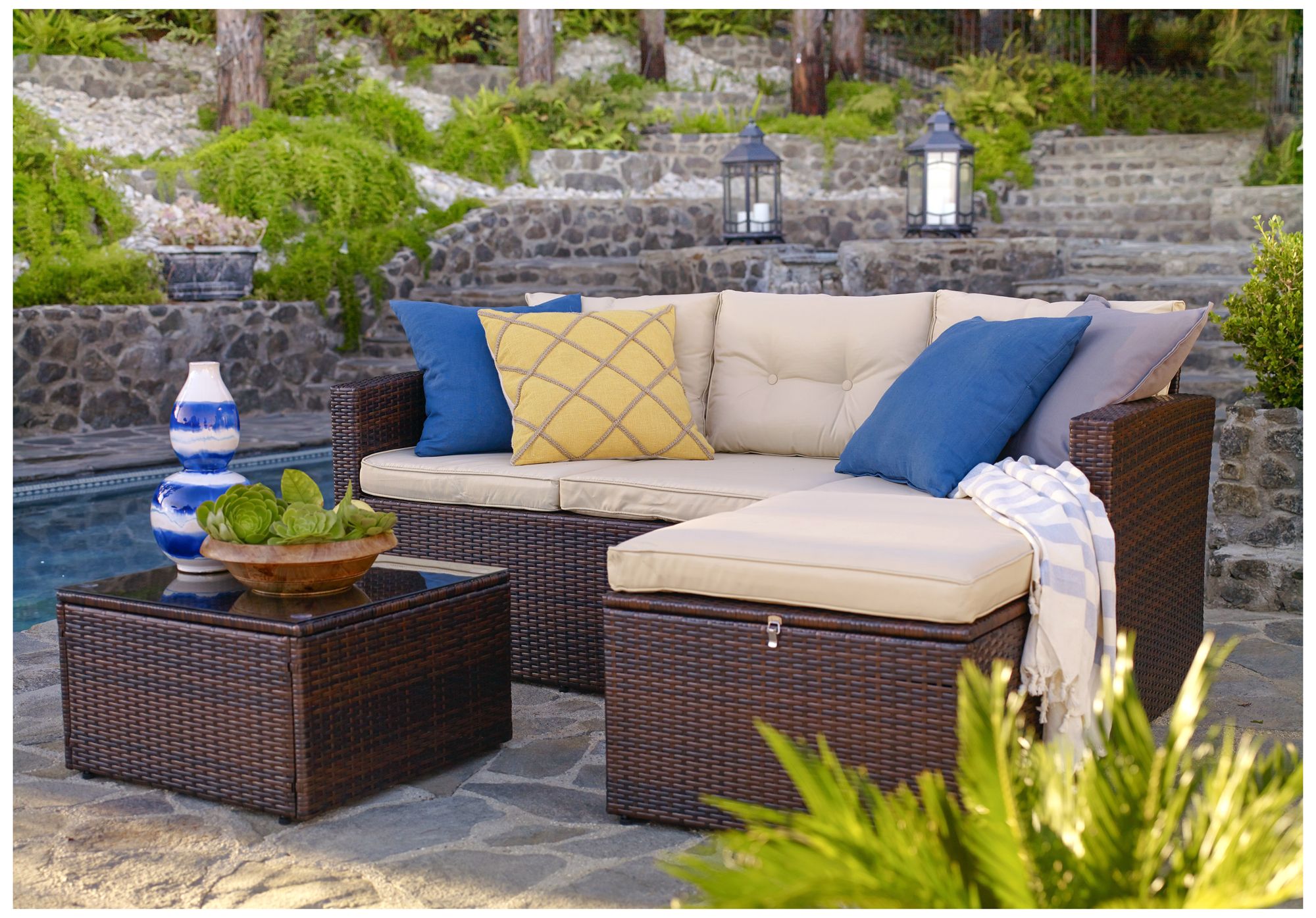 Outdoor Sectionals Comfy AllWeather Patio Furniture Lamps Plus