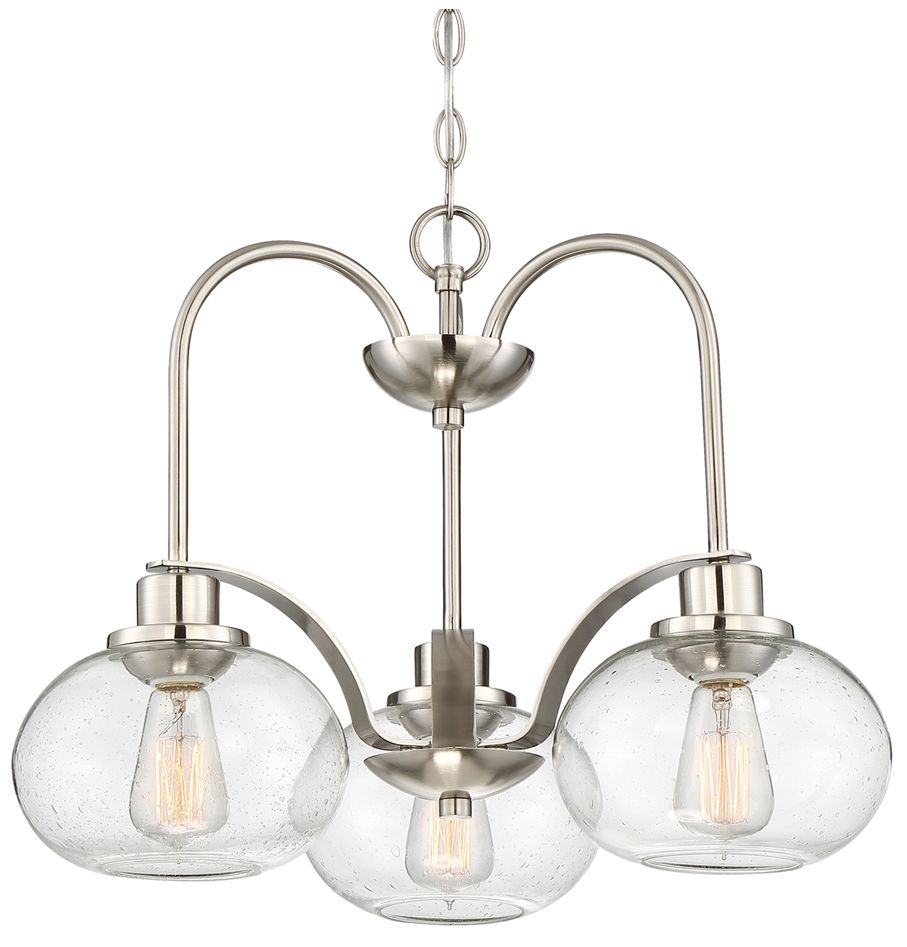 Quoizel Trilogy 22" Wide Brushed Nickel 3Light Chandelier 18T83