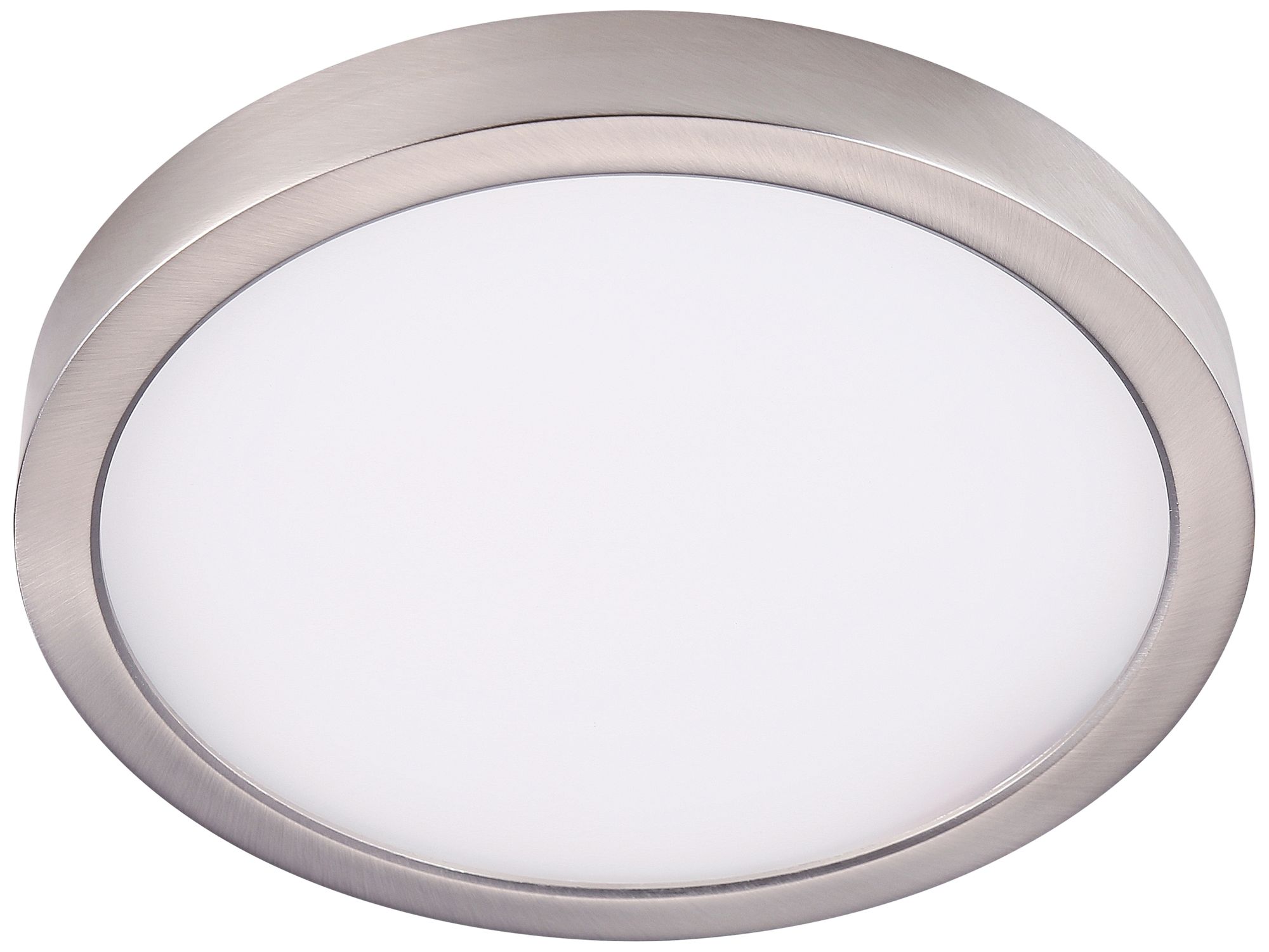 Disk 12" Wide Nickel Round LED IndoorOutdoor Ceiling Light 18V18