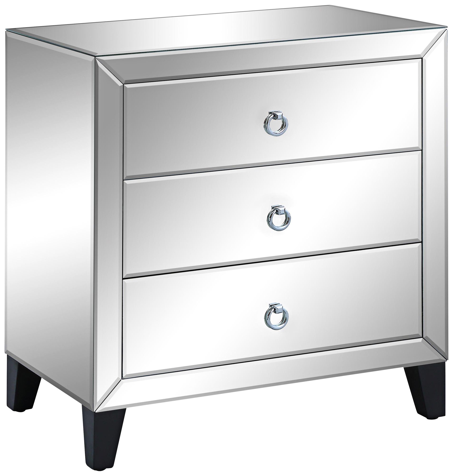 Crestview Collection Bentley Beveled Mirrored 3Drawer Chest 19N10