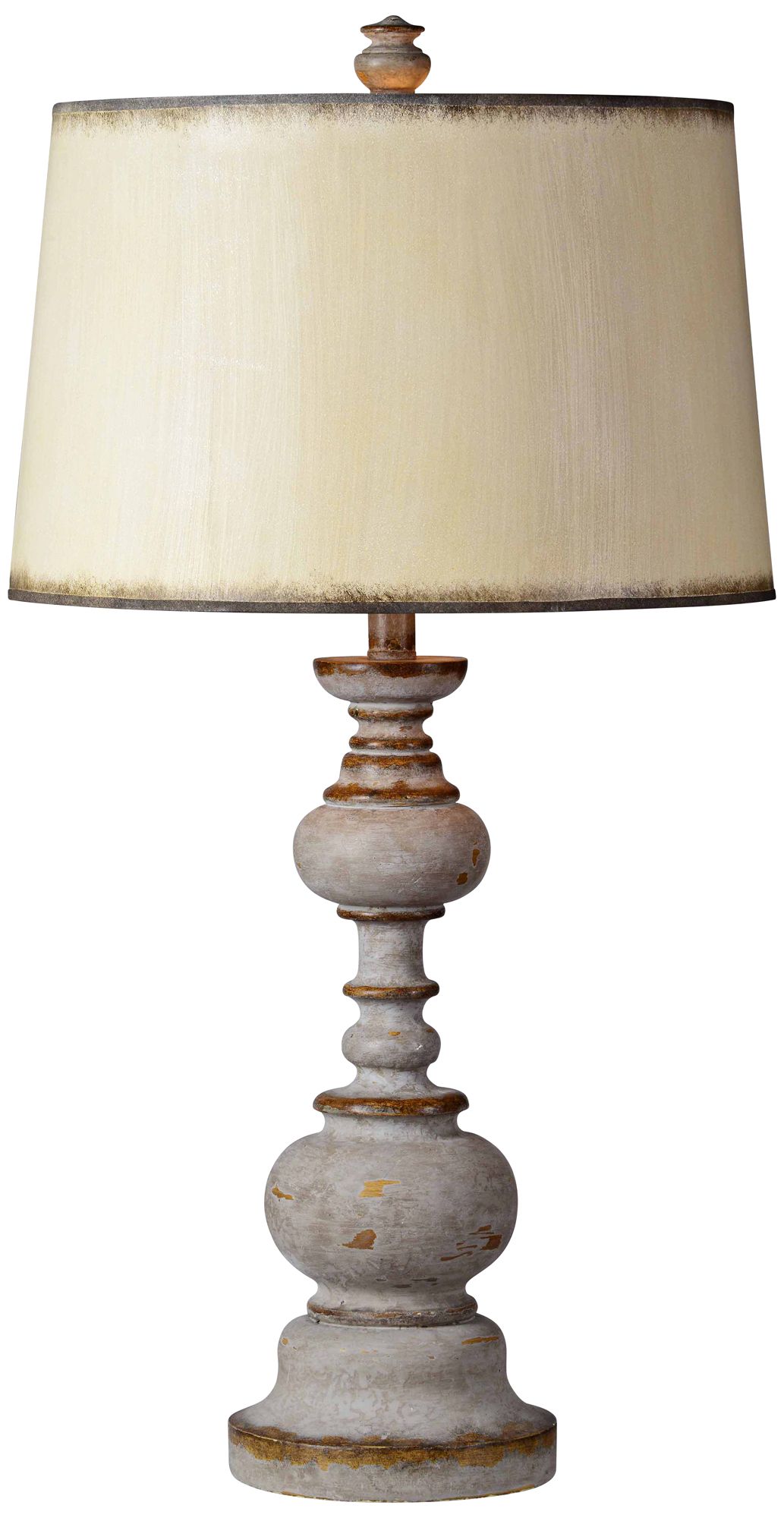 Nancy Distressed Gray Wash Candlestick Table Lamp 19P03 Lamps Plus