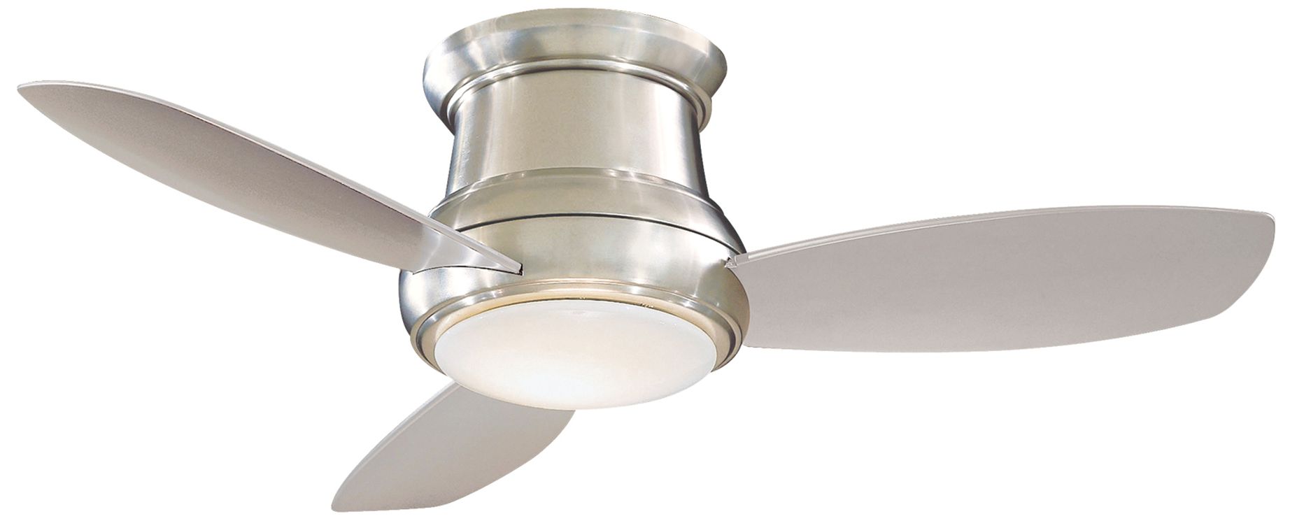 44" Concept II Brushed Steel Flushmount LED Ceiling Fan 19W17