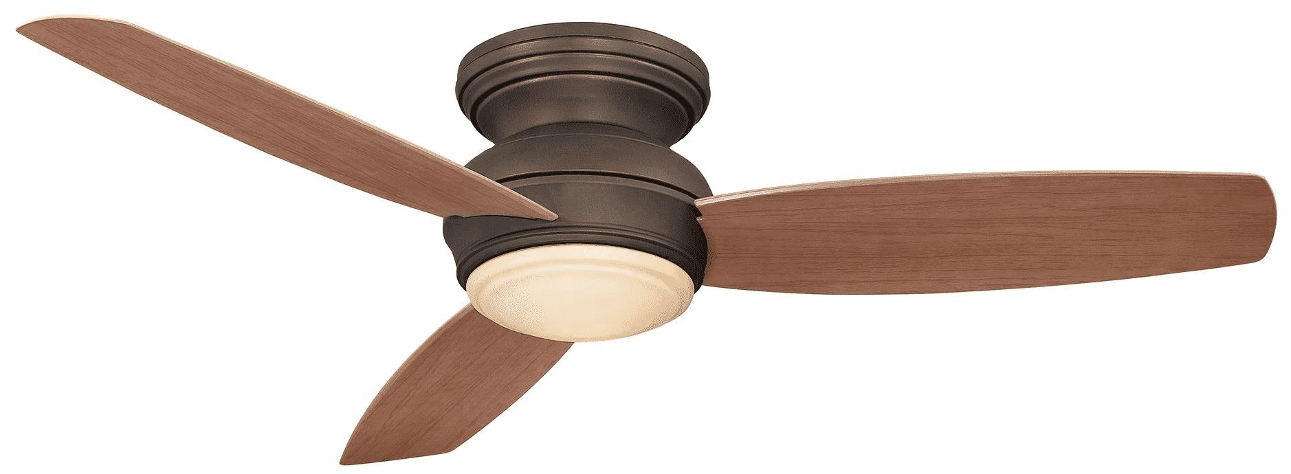 52" Traditional Concept Bronze Flushmount LED Ceiling Fan 19W47