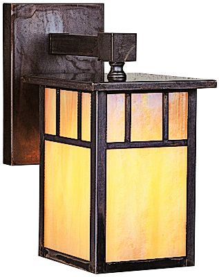 Huntington 8 3/4" High Iridescent Gold Outdoor Wall Light 1D615 Lamps Plus