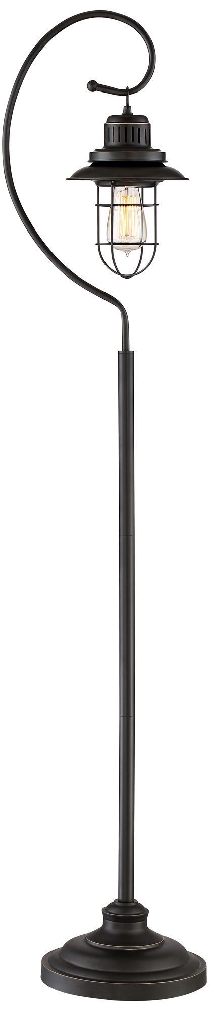 Ulysses OilRubbed Bronze Industrial Lantern Floor Lamp 1G375