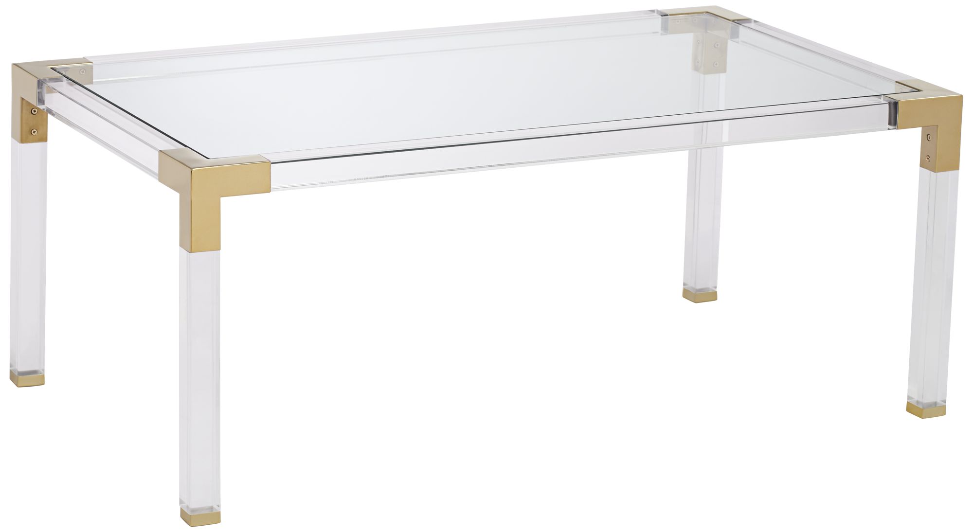 Hanna 42" Wide Rectangular Clear Acrylic Coffee Table 1G407 Lamps Plus