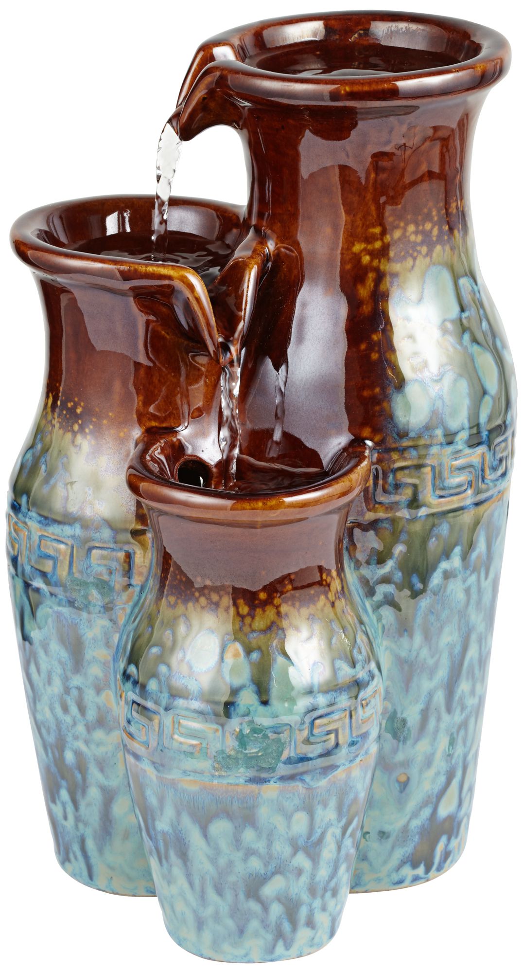 Mediterranean Jar 11 1/2" High Ceramic Tabletop Fountain 1G456