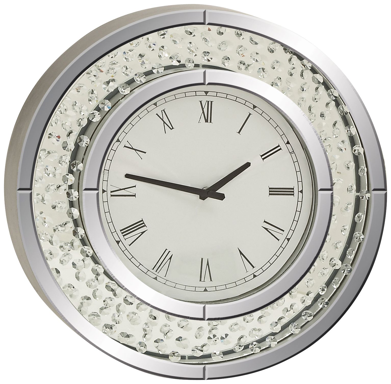 Cielo Mirrored 20" Round Wall Clock 1J304 Lamps Plus