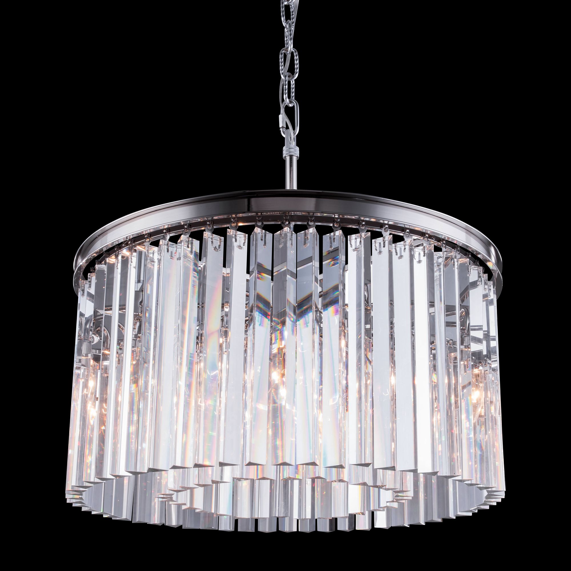 Sydney Polished Nickel 26" Wide Crystal Pendant Light 1J730 Lamps Plus