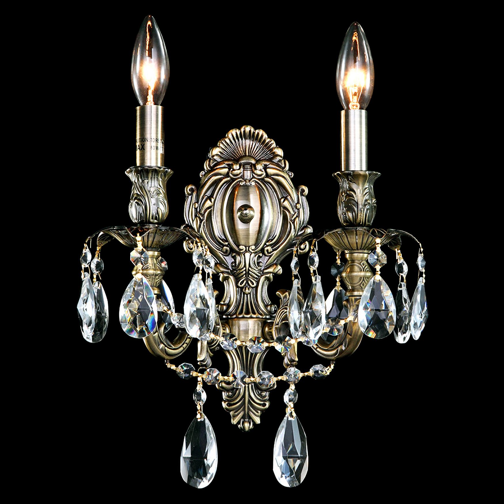 Sierra 16" High Monaco Bronze 2Light Crystal Wall Sconce 1K330