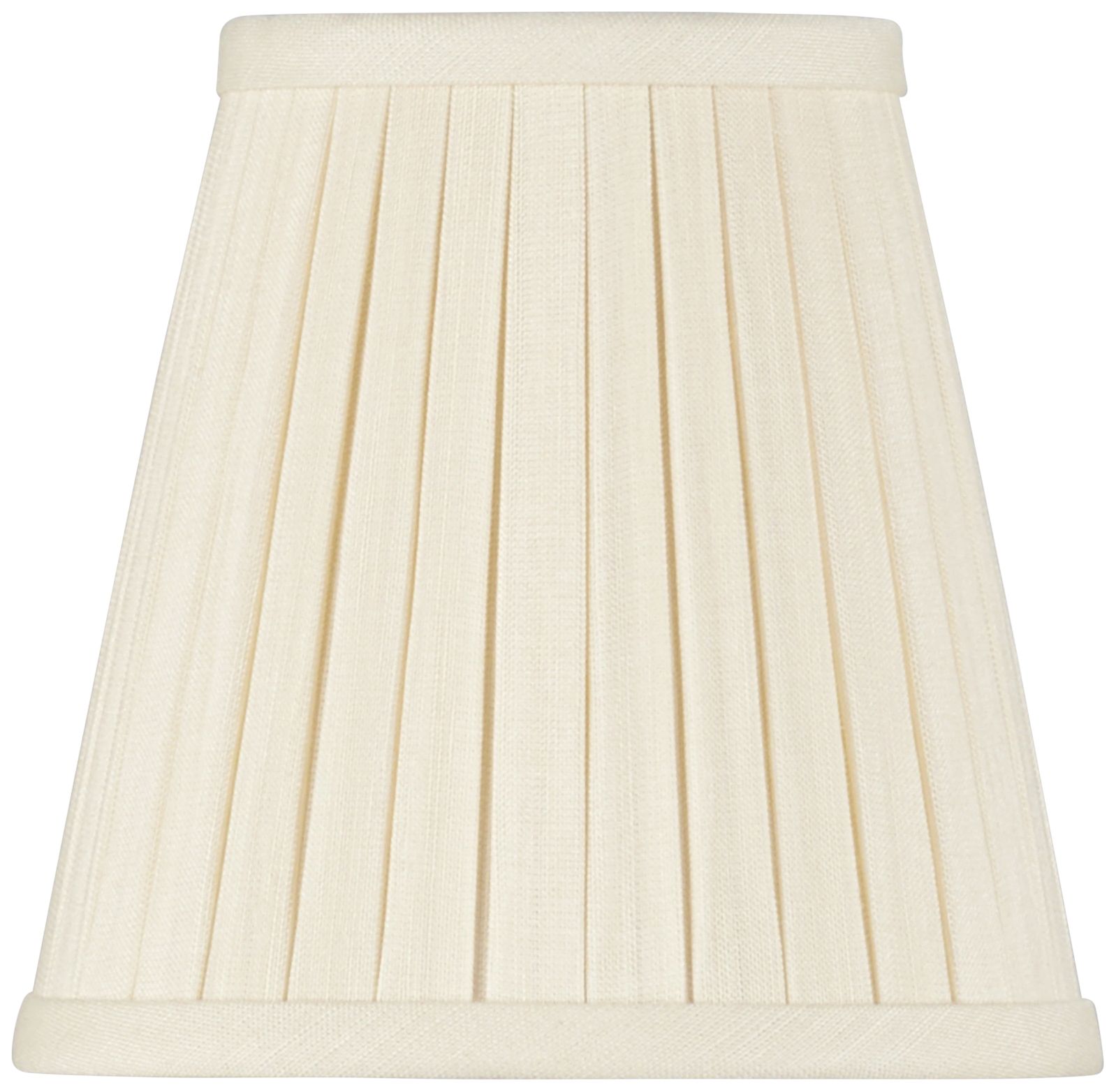 Eggshell Chandelier Box Pleat Lamp Shade 3x5x4.5 (ClipOn) 1T155