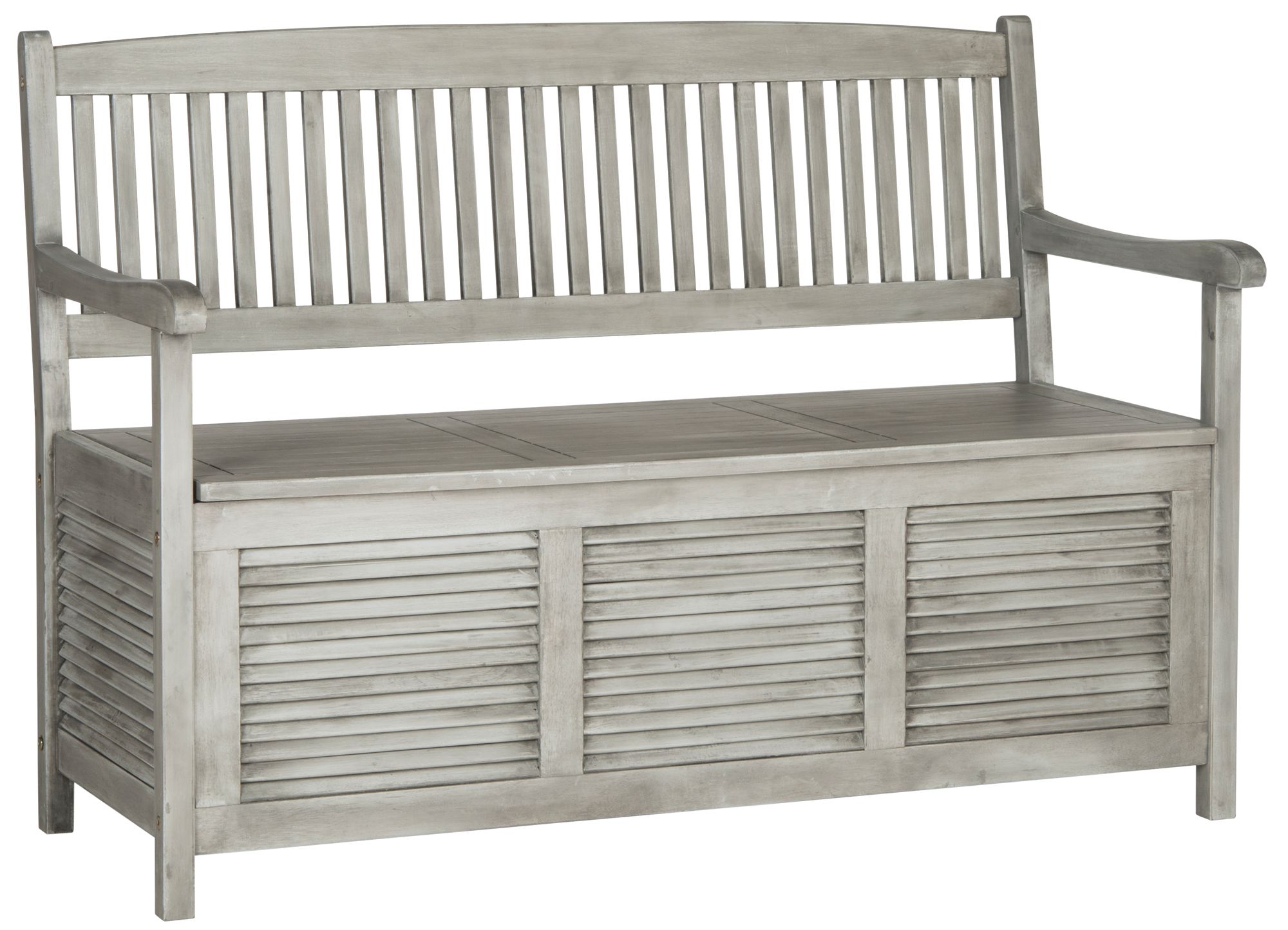 Westmore Gray Wood Outdoor Storage Bench 1T830 Lamps Plus