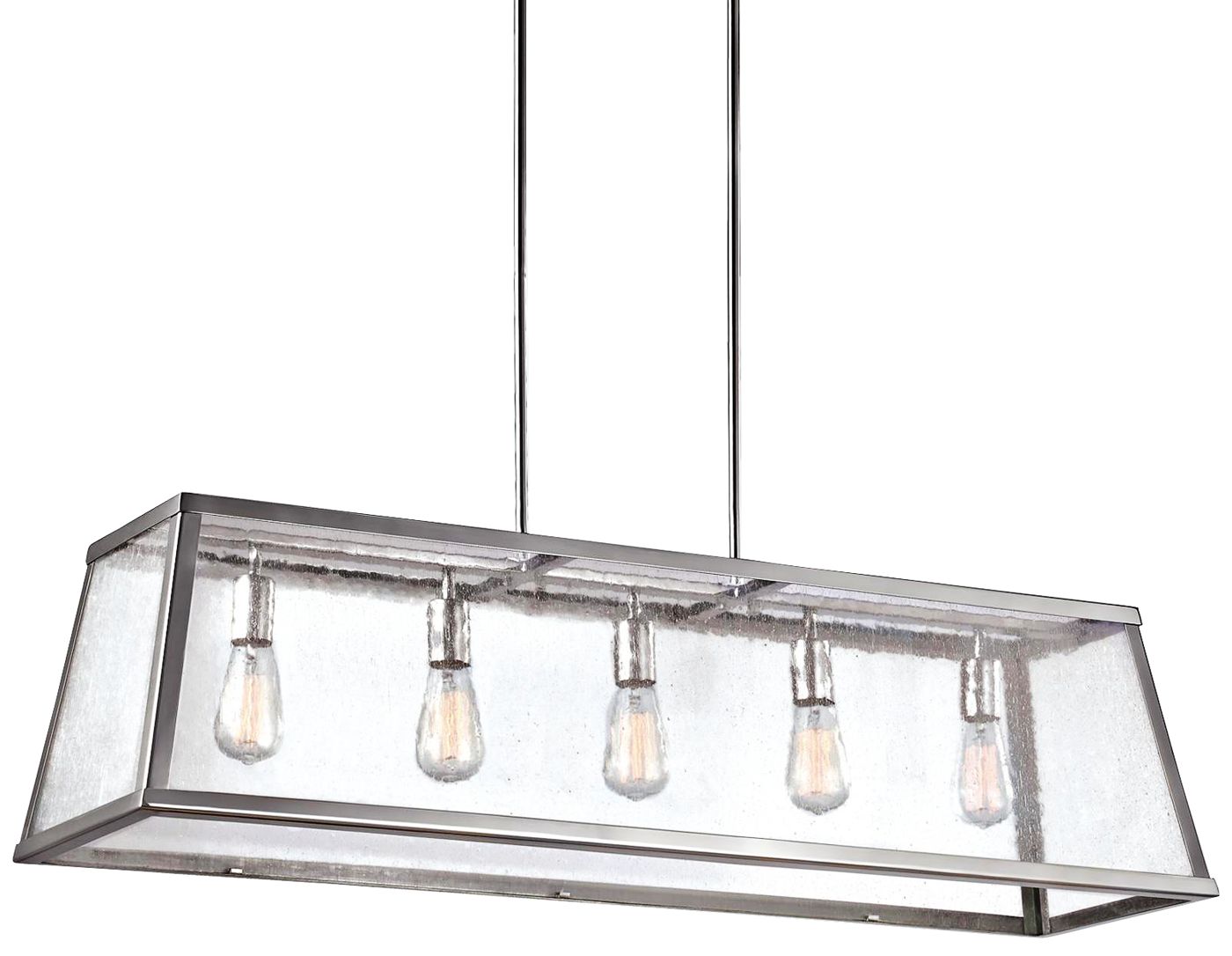 Feiss Harrow 44"W Polished Nickel 5Light Island Pendant 1T848