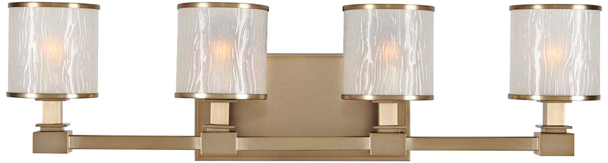 Destin 26 1/2" Wide Brushed Bronze 4Light Bath Light 1W274 Lamps Plus