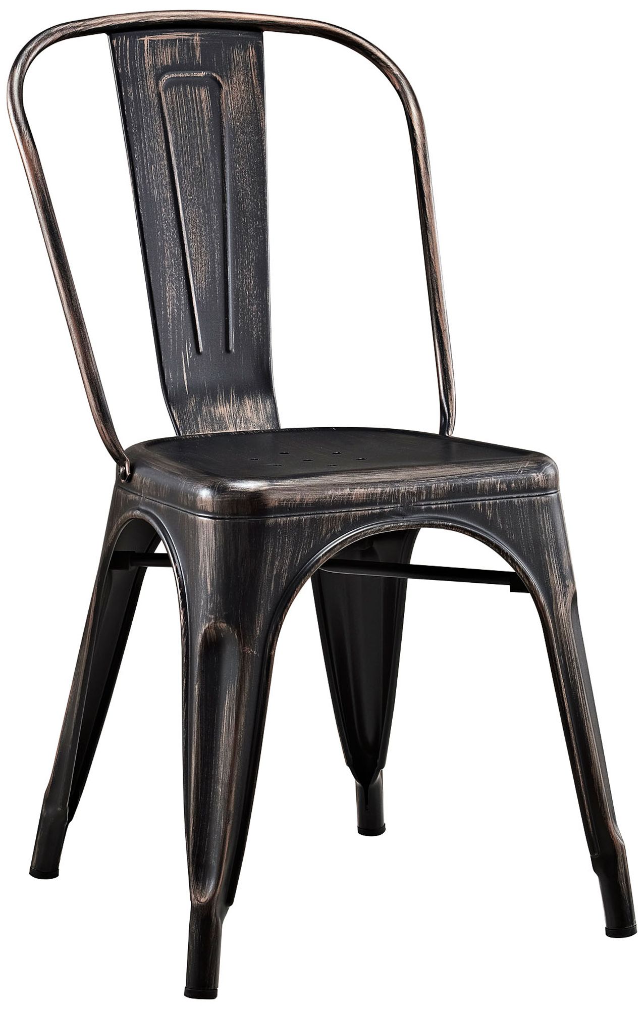 Glennon Antique Black Metal Cafe Chair 1W364 Lamps Plus