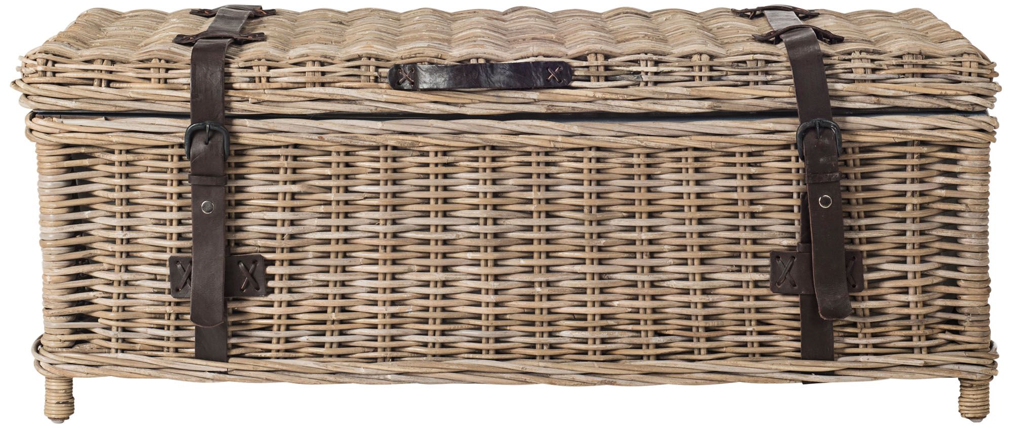 Navarro 45 3/4" Wide Rattan Outdoor Coffee Table Trunk 1X487 Lamps
