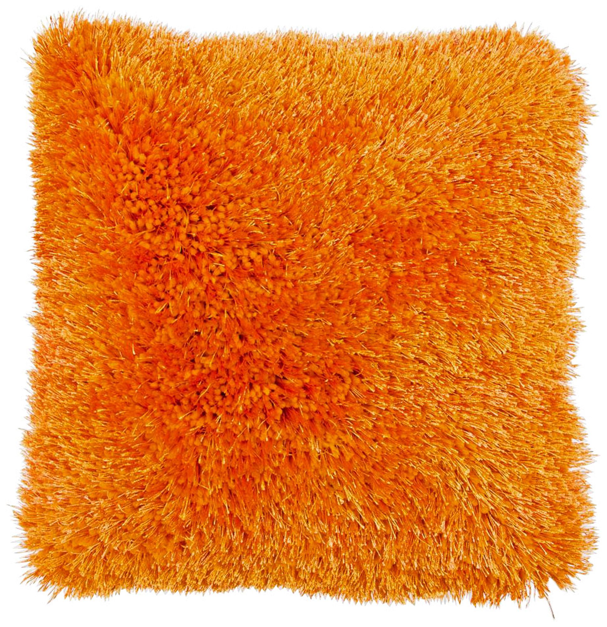 Duran Orange 20" Square Decorative Shag Pillow 1X774 Lamps Plus