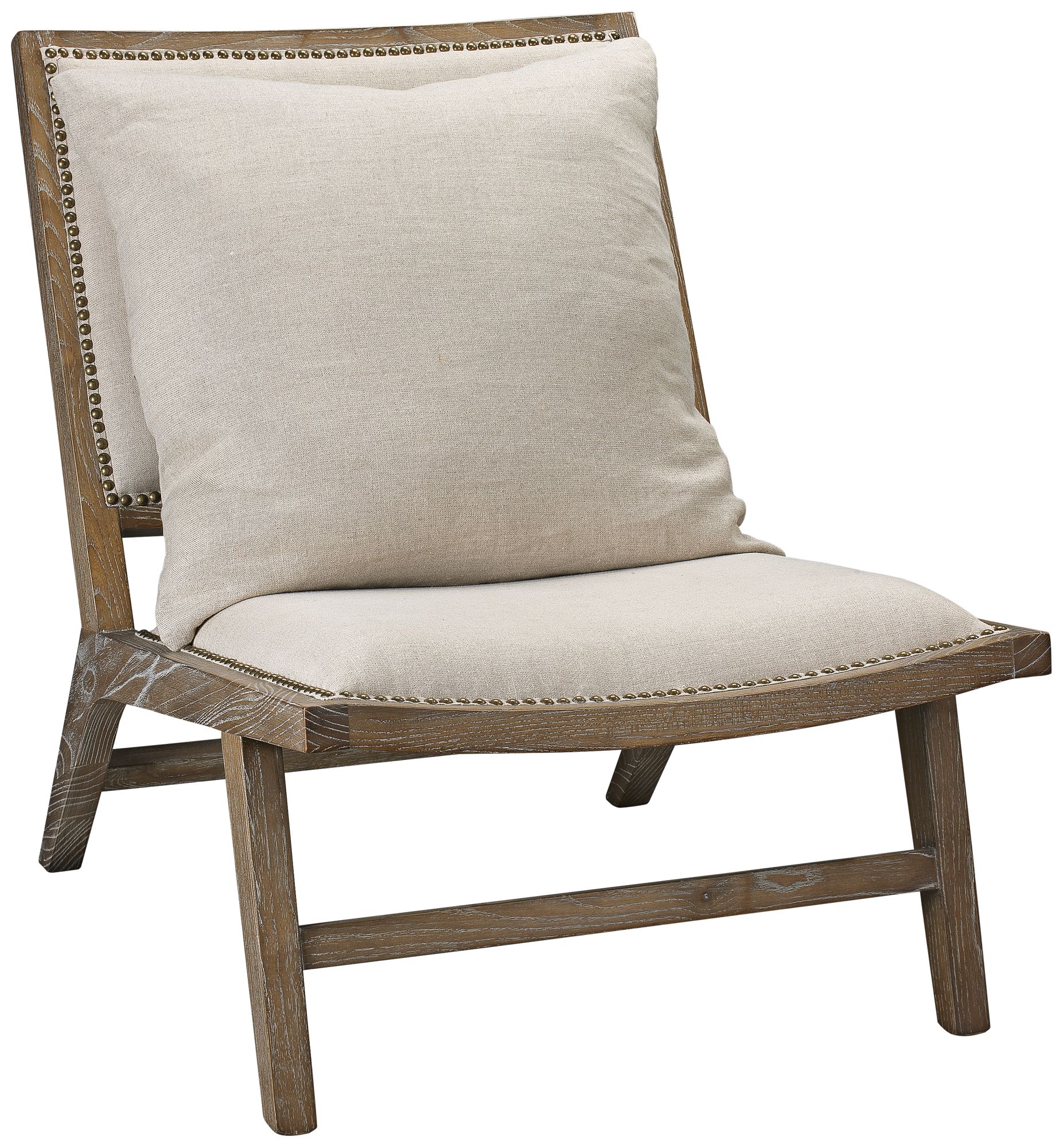 Jamie Young Baldwin Driftwood Washed Gray Accent Chair 20T48 Lamps