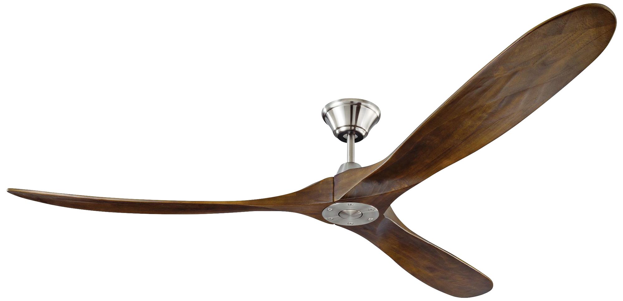 70" Monte Carlo Maverick Max Brushed Steel Ceiling Fan 22T40 Lamps