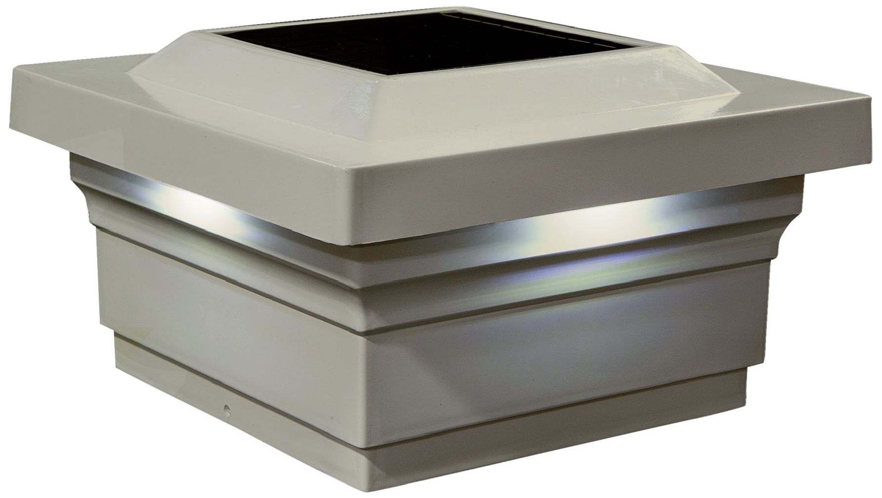 Majestic White 5" Outdoor LED Solar Post Cap Light - #23717 | Lamps Plus