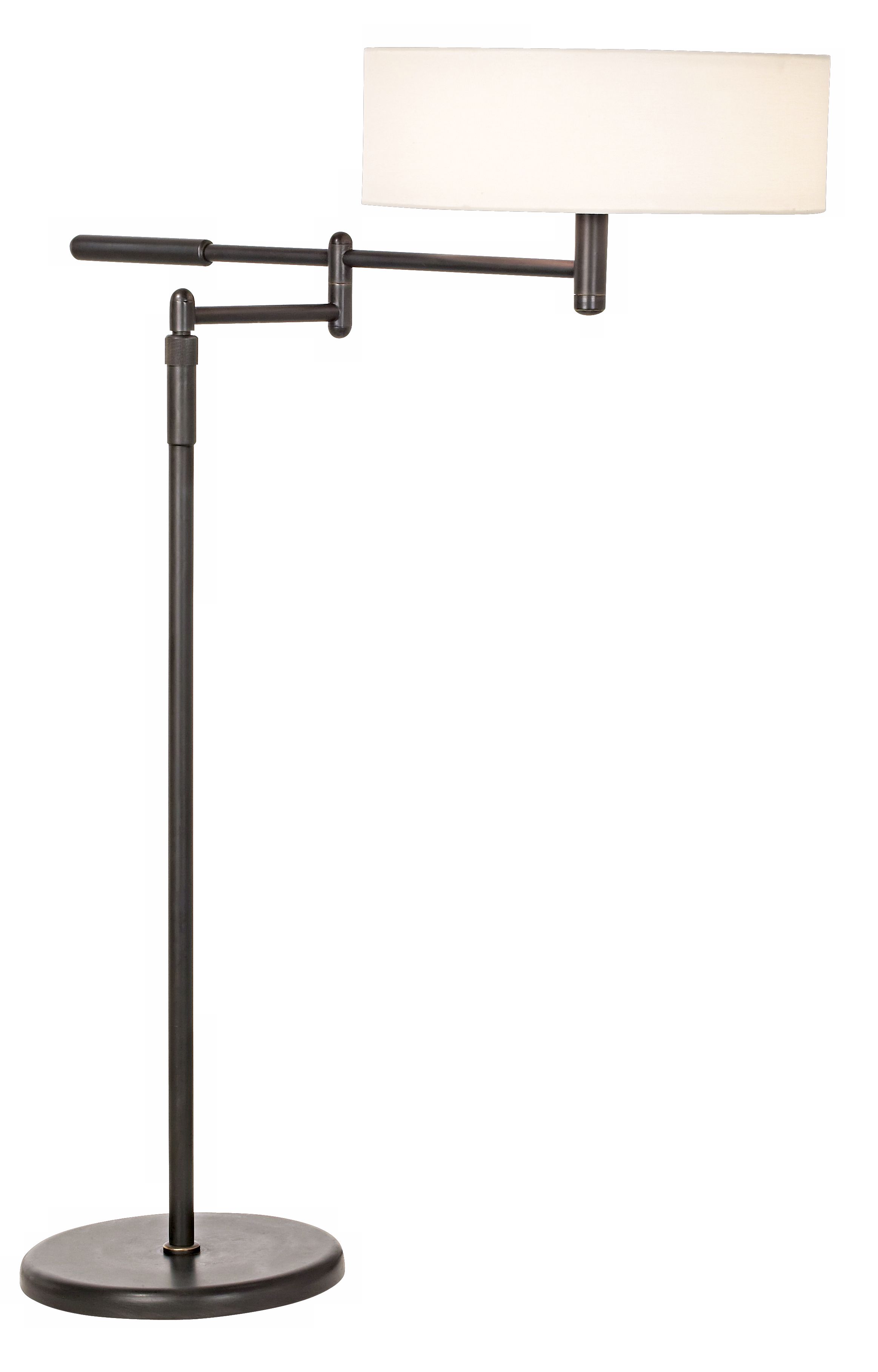 Sonneman Perno Black Brass Swing Arm Floor Lamp 24339