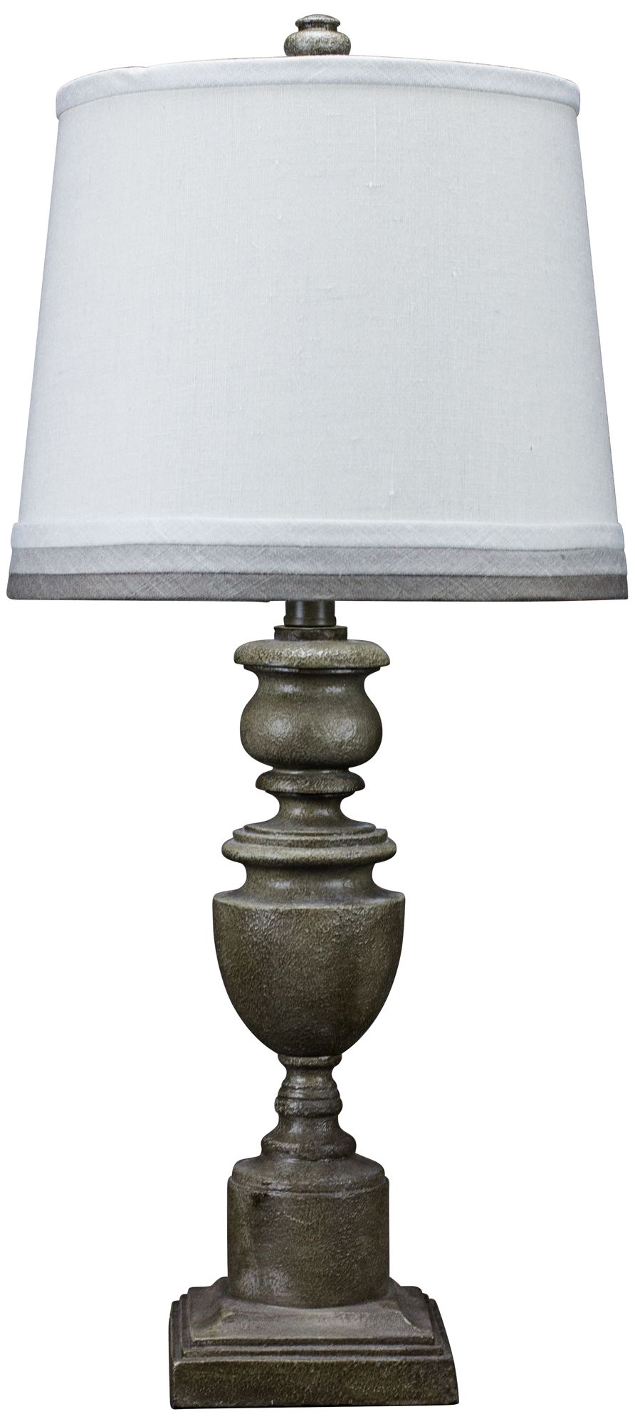Copen Gray Urn Table Lamp with Gray Trim Shade 24T87 Lamps Plus