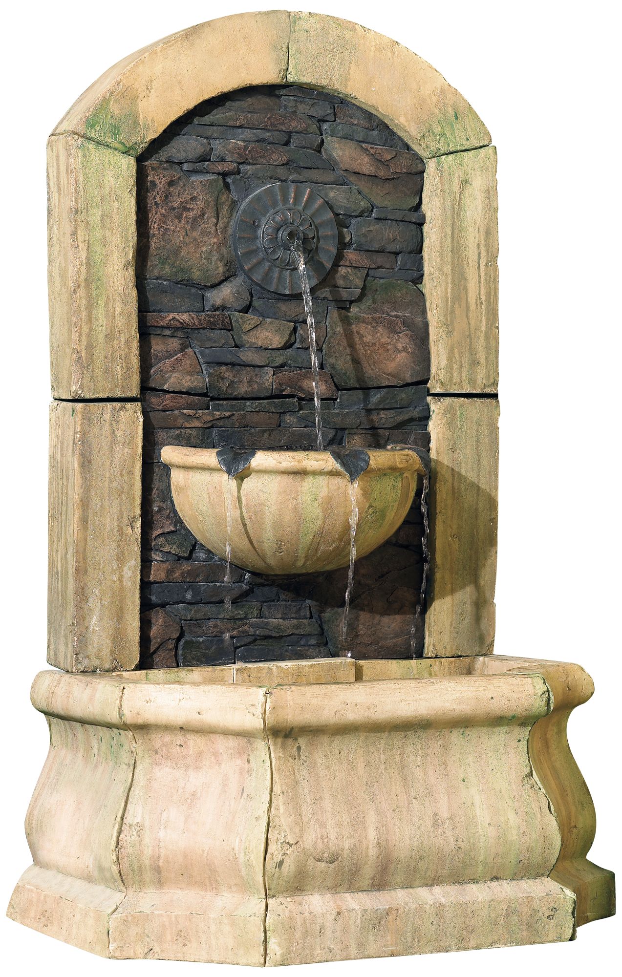 Tuscan Village 50" High Faux Slate Floor Fountain 25069 Lamps Plus