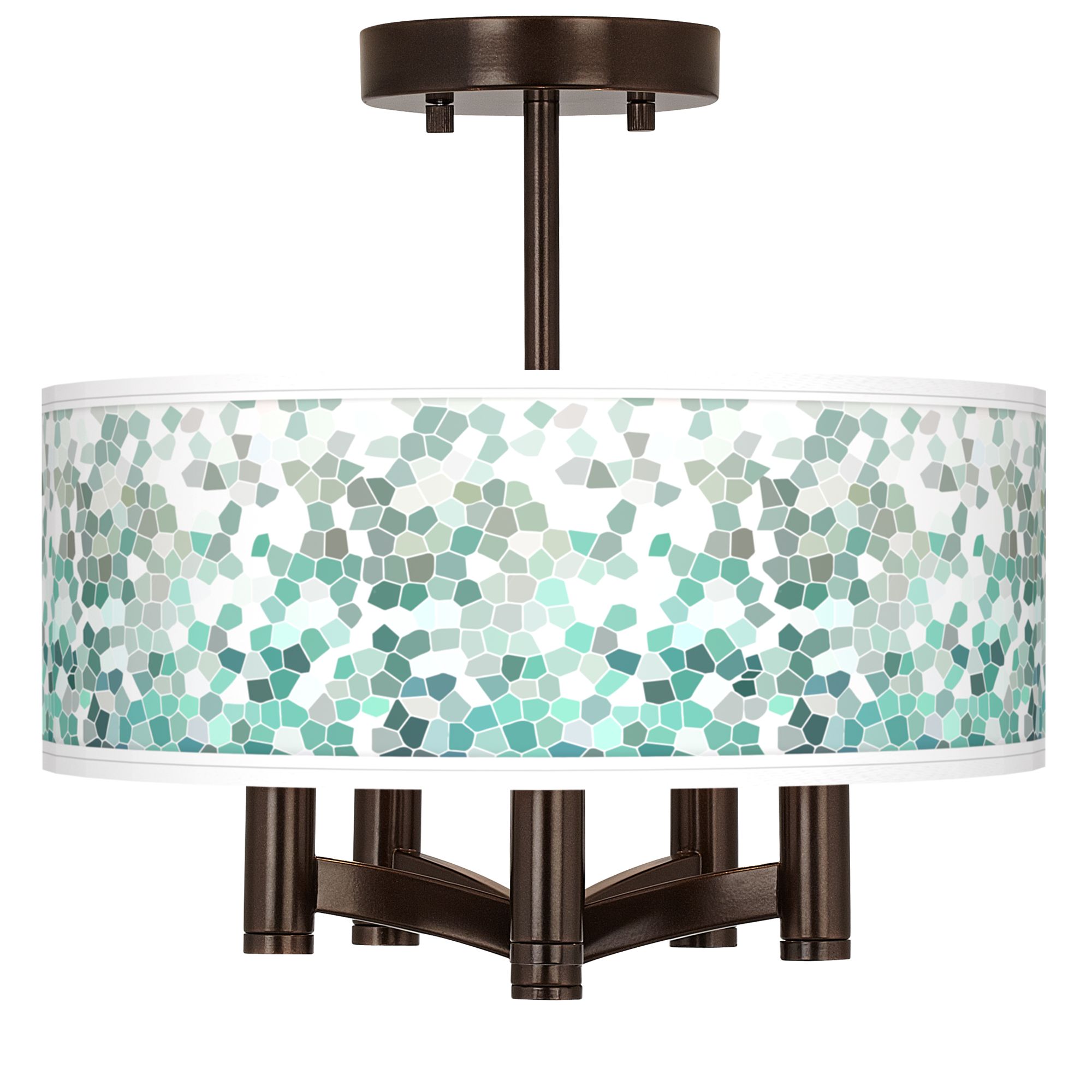 Aqua Mosaic Ava 5Light Bronze Ceiling Light 25A58 Lamps Plus