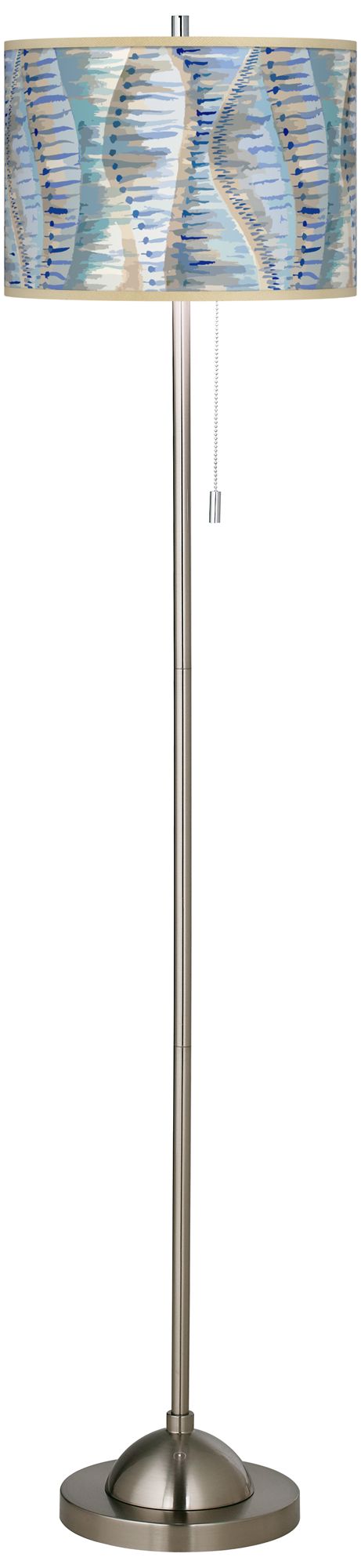 Siren Brushed Nickel Pull Chain Floor Lamp 26Y88 Lamps Plus