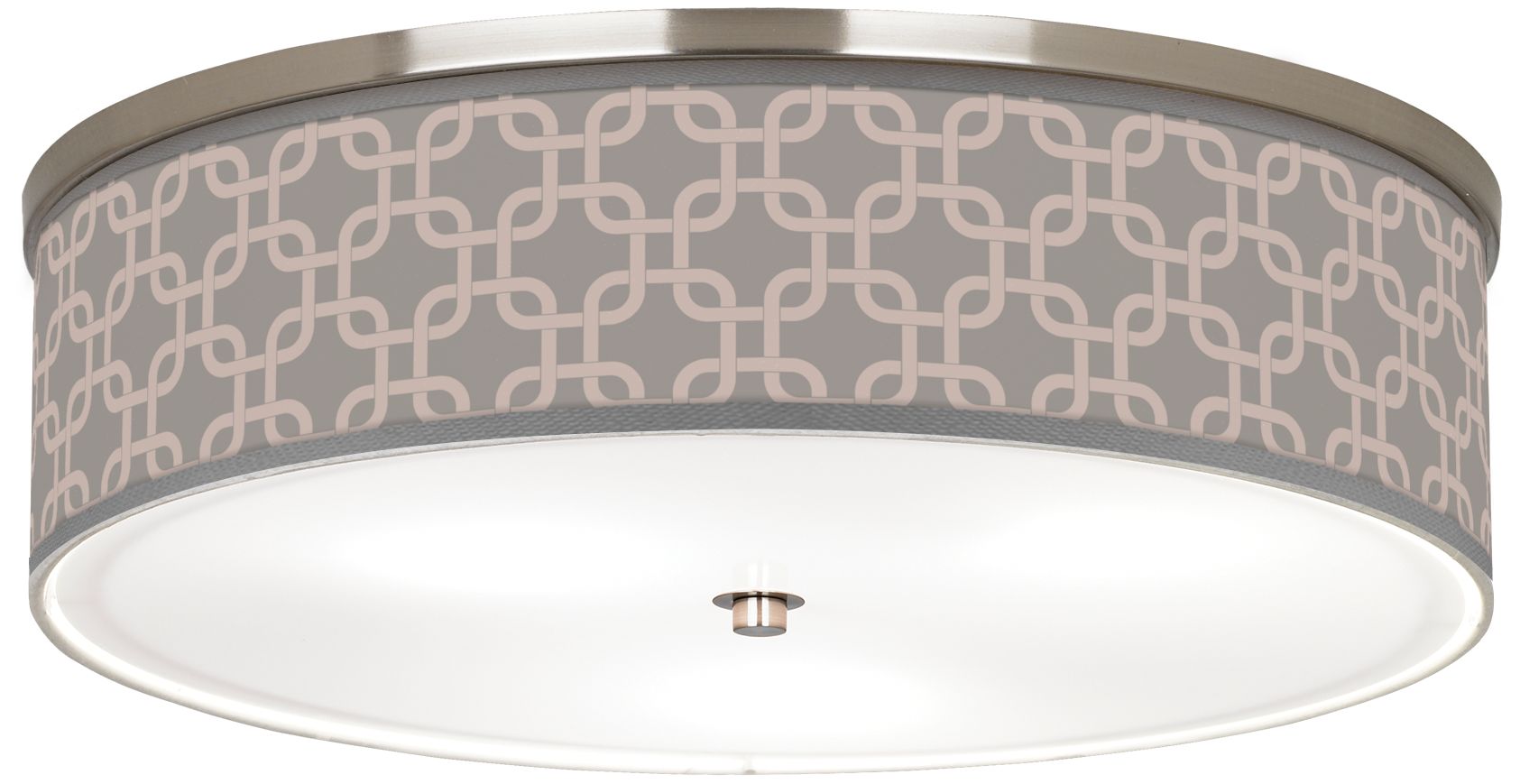 Smoke Lattice Giclee Nickel 20 1/4" Wide Ceiling Light 27M95 Lamps