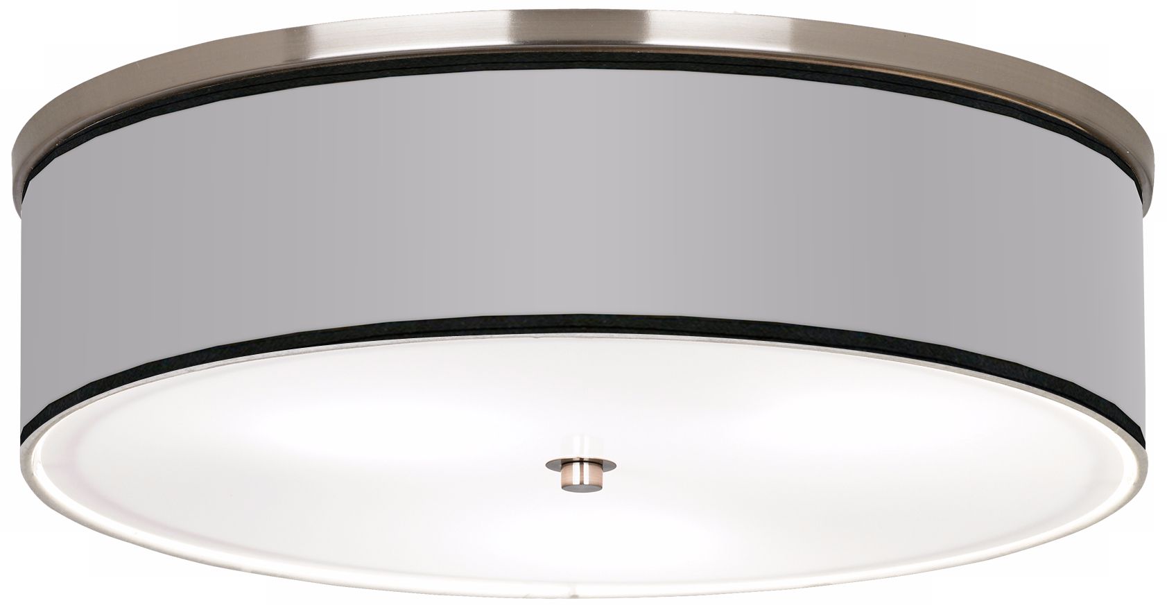 All Silver Nickel 20 1/4" Wide Ceiling Light 27N23 Lamps Plus