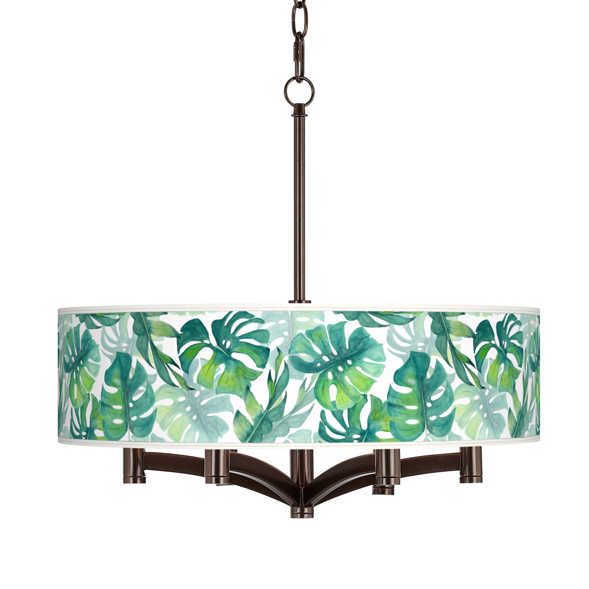 Tropica Ava 6Light Bronze Pendant Chandelier 28Y95 Lamps Plus