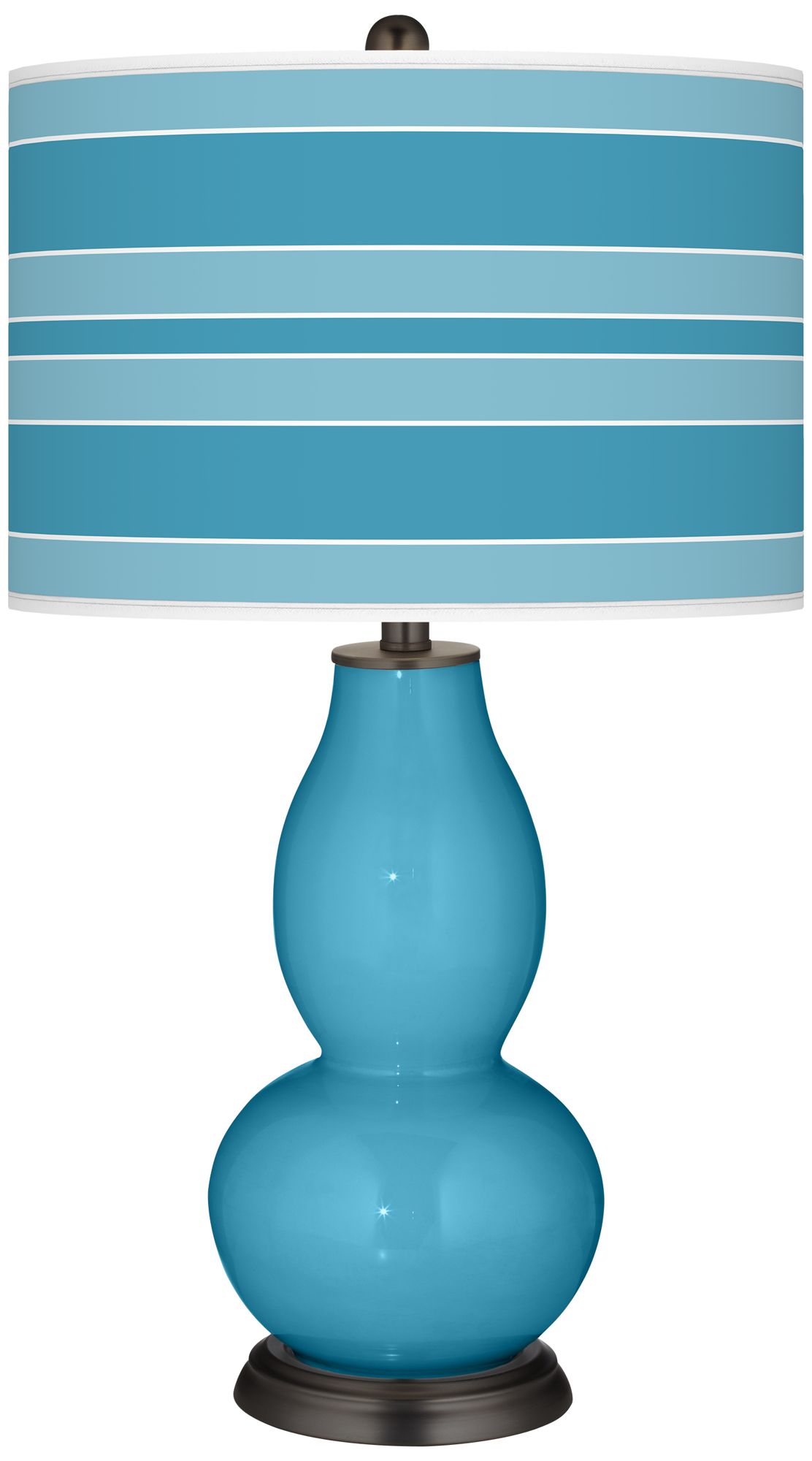 Jamaica Bay Bold Stripe Double Gourd Table Lamp 29Y34 Lamps Plus