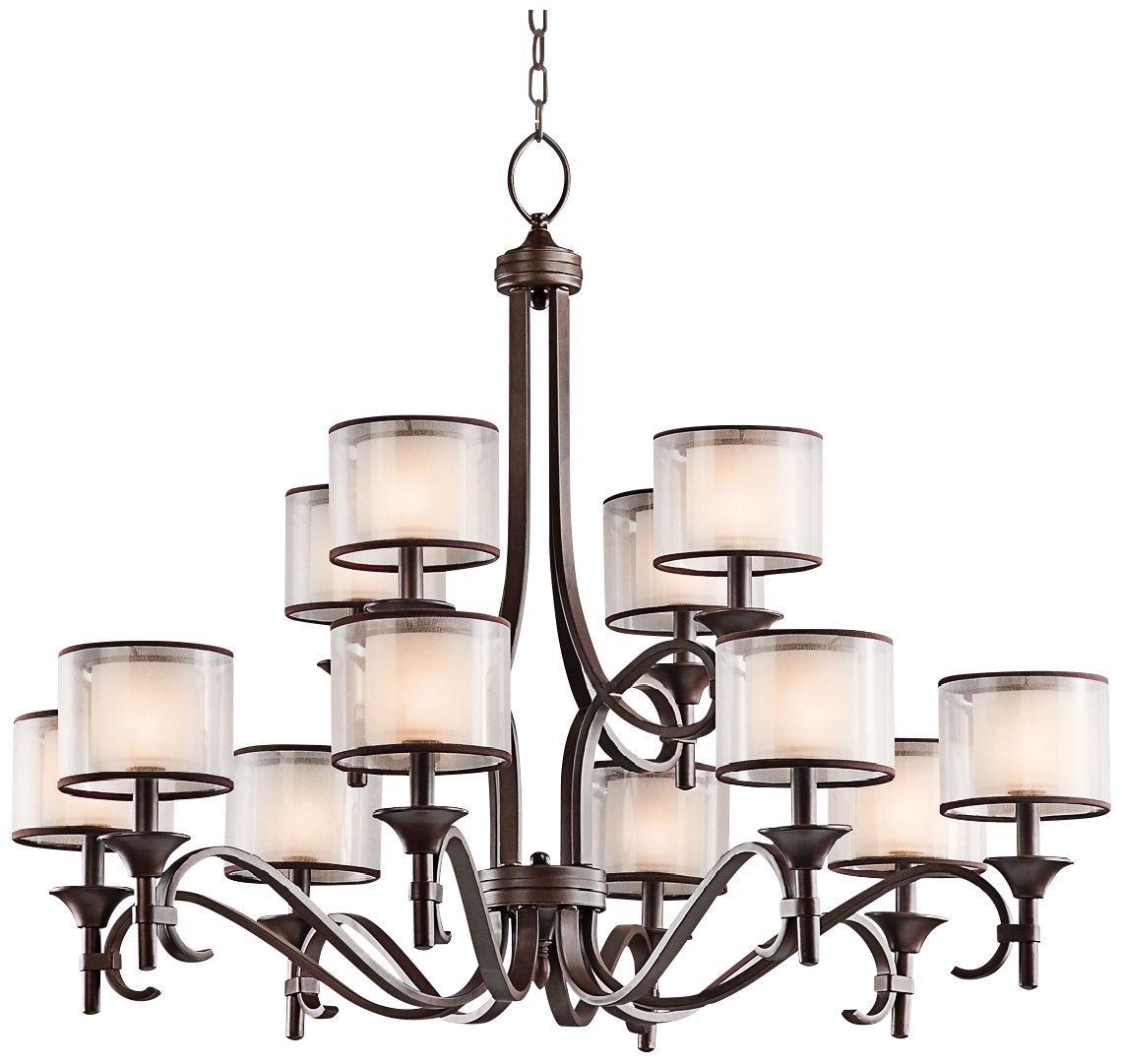 Kichler Lacey 42" Wide Mission Bronze Chandelier 2C099 Lamps Plus