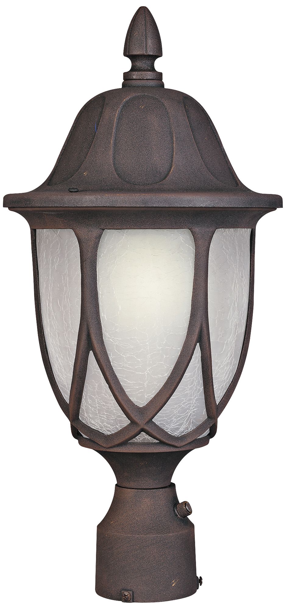 Capella 19 1/4" High Crackled Glass Gold Outdoor Post Light 2G451