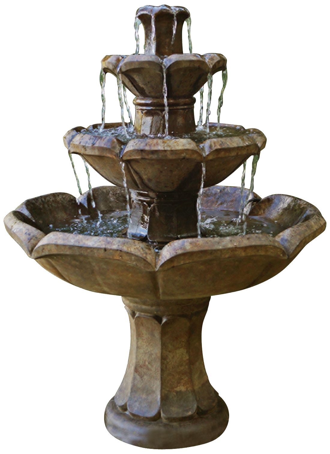 Henri Studio Montreux 48" Cast Stone 3Tier Garden Fountain 2H113