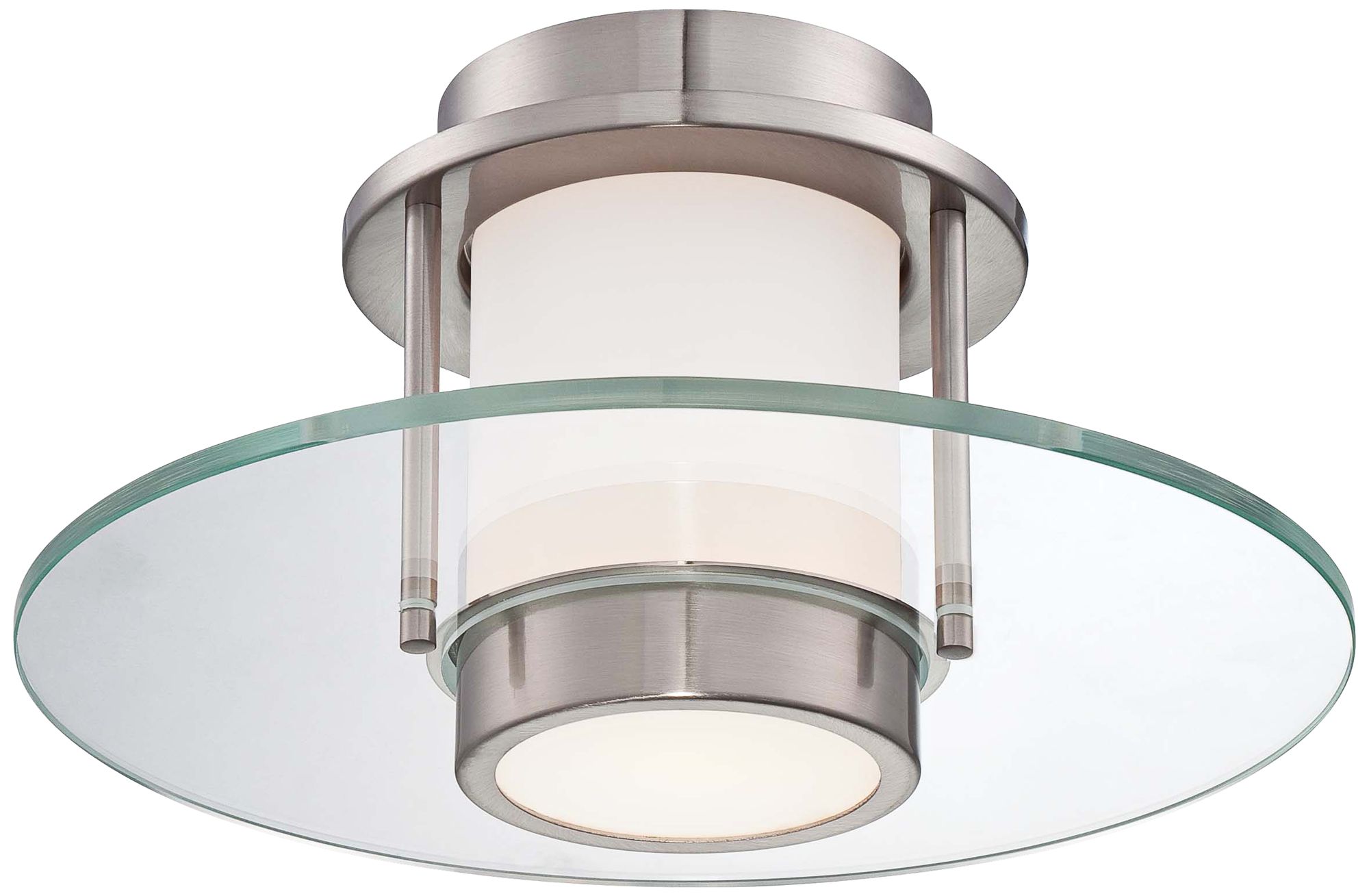Kovacs 13" Wide Brushed Nickel Ceiling Light 2H492 Lamps Plus