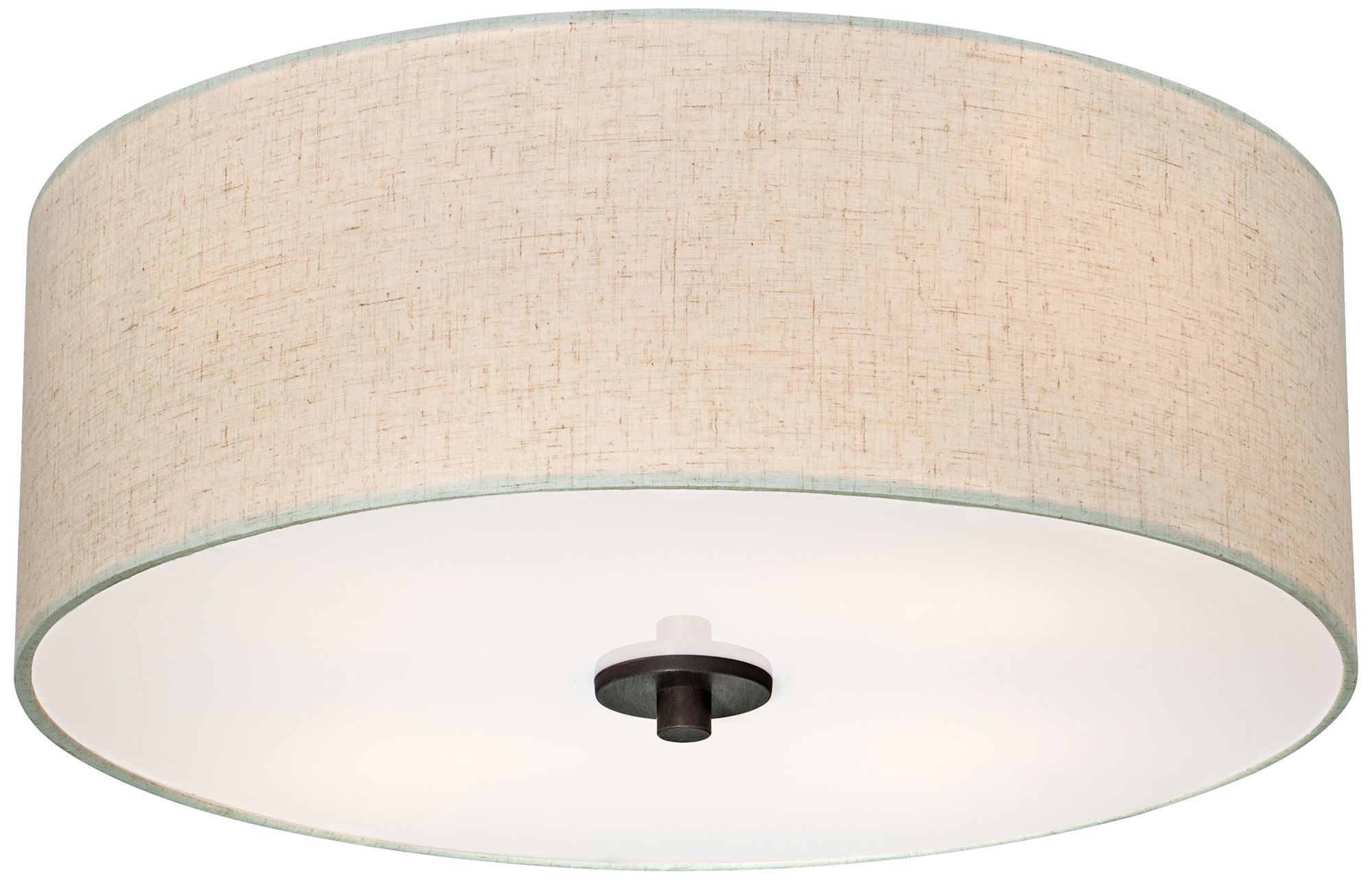 Sylvan 18" Wide Oatmeal Drum Ceiling Light 2N838 Lamps Plus