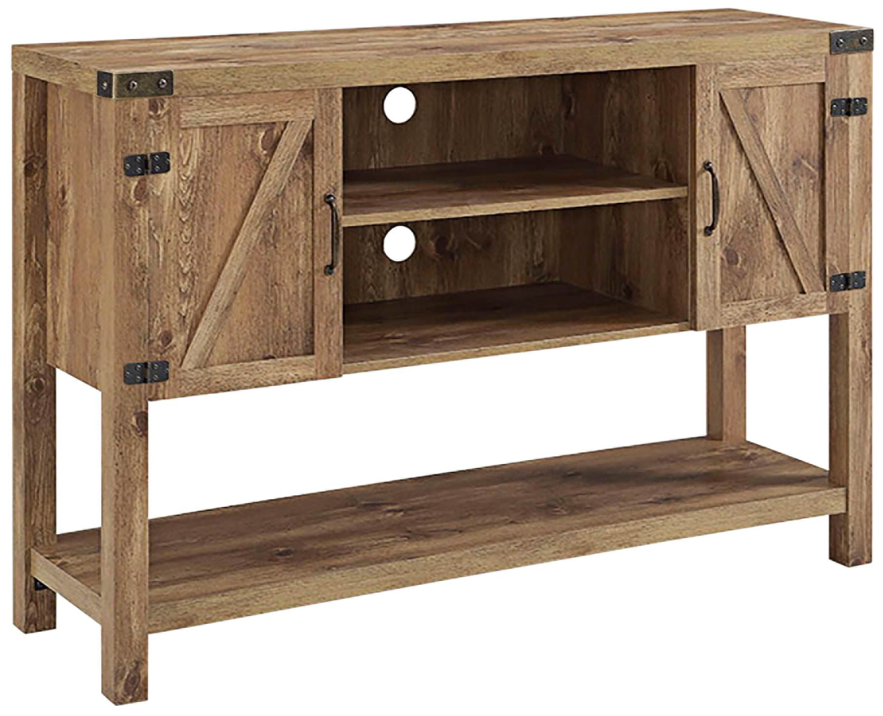 Barn Door 52" Wide 2Door Tall Farmhouse Media TV Stand 31C30