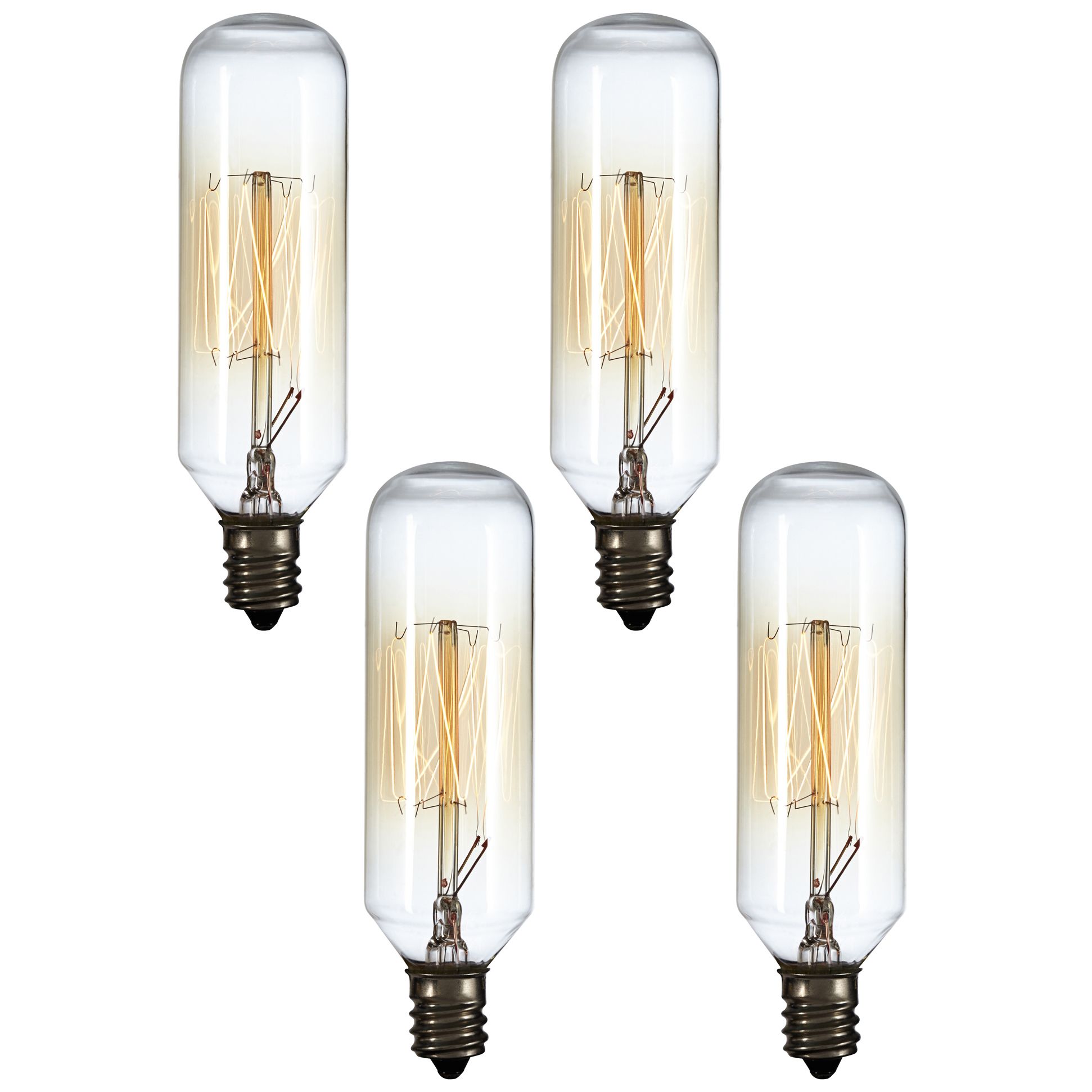 6-Pack 60 Watt T8 Edison Style Candelabra Tube Light Bulbs | eBay