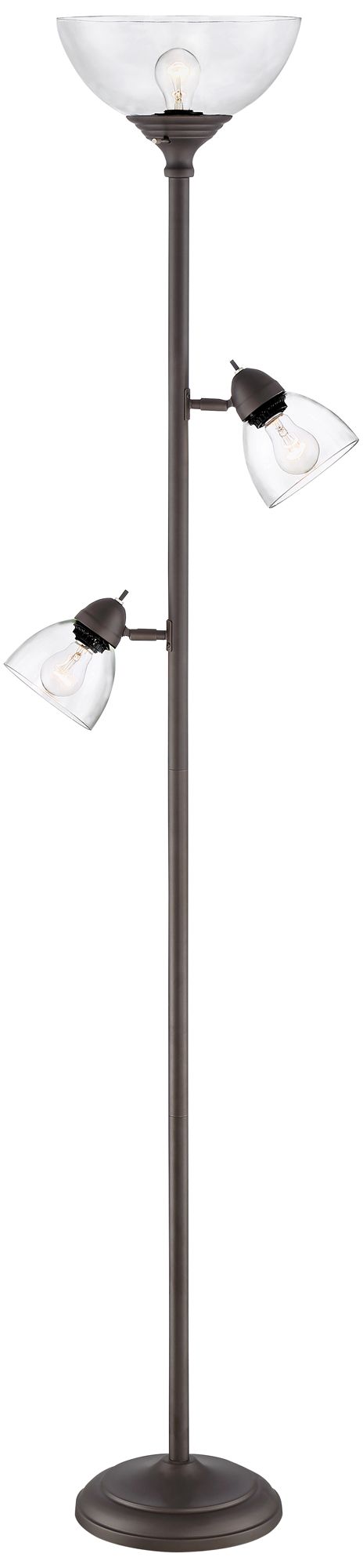 Riley Bronze 3Light Tree Torchiere Floor Lamp 32Y86 Lamps Plus